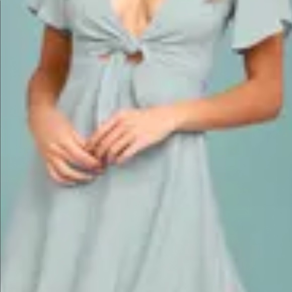 Lulus Sea Day Light Blue Skater Dress XS - Picture 15 of 15